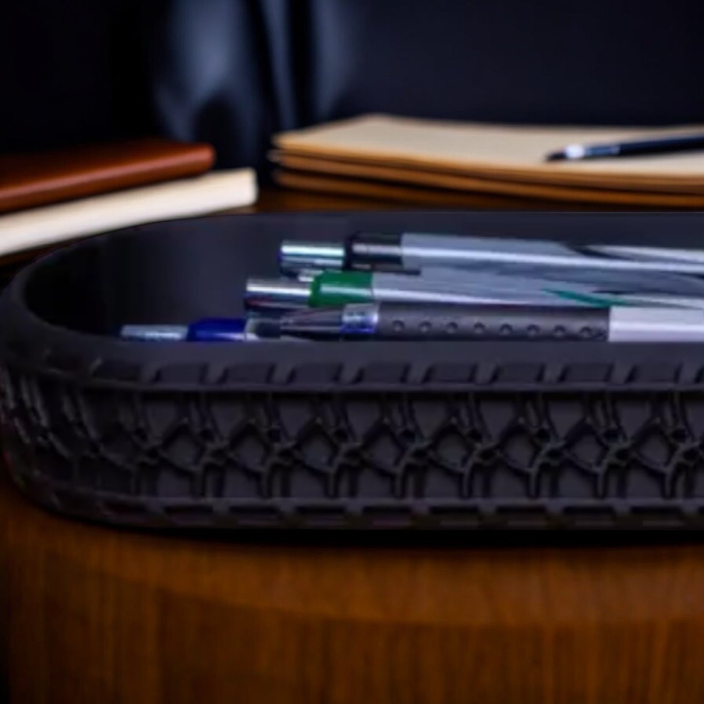 tire tray desk organizer 3d printed desktop storage with realistic tire design office & home