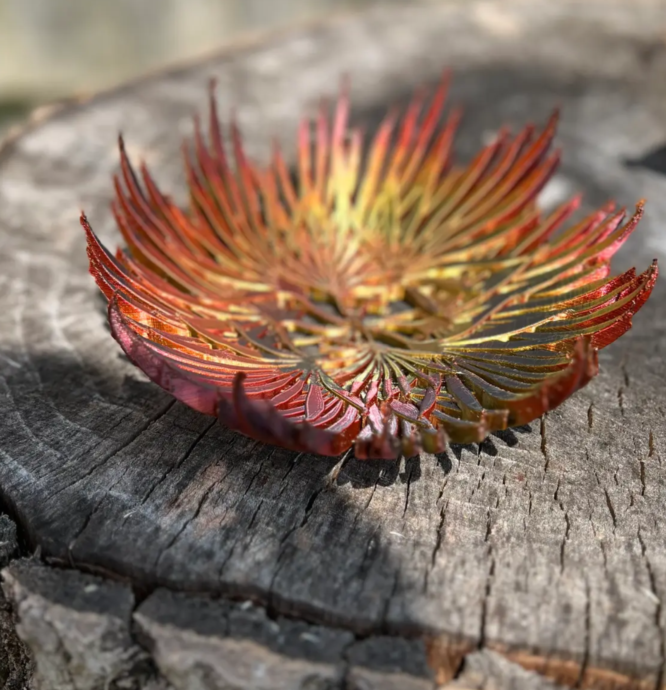 palm leaf bowl 3d printed decorative bowl for home & kitchen stylish & sustainable decor