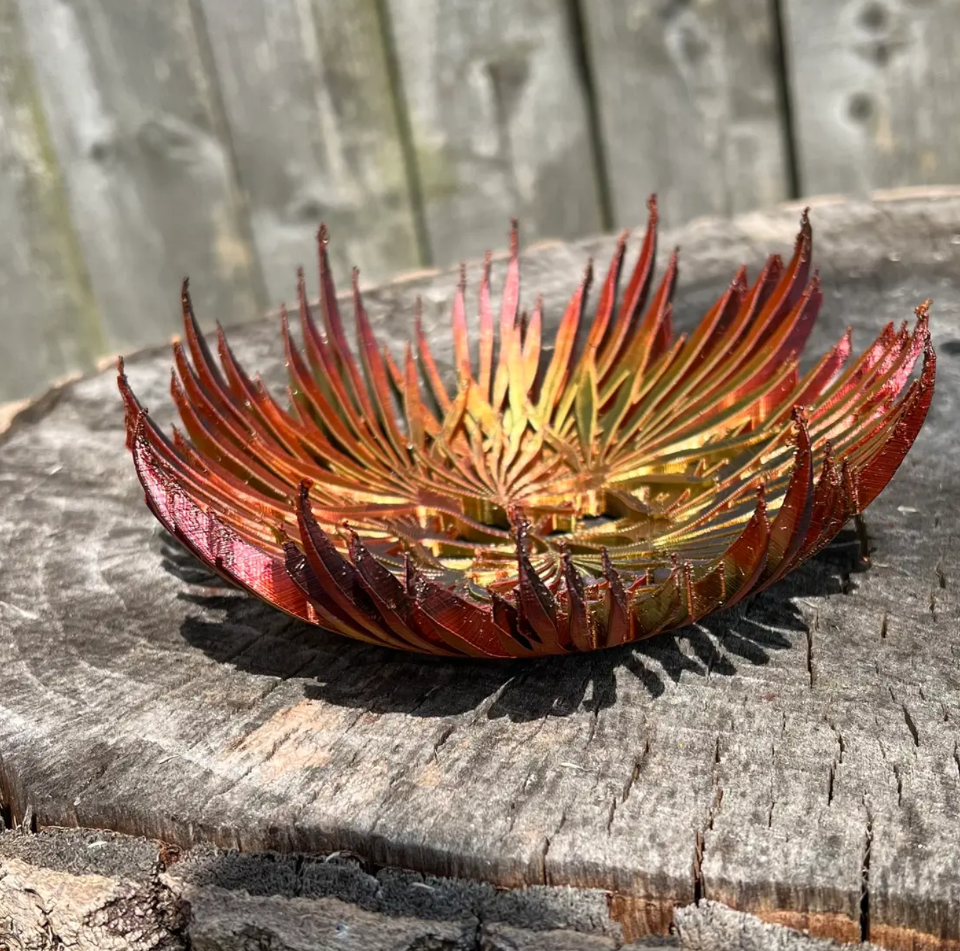 palm leaf bowl 3d printed decorative bowl for home & kitchen stylish & sustainable decor