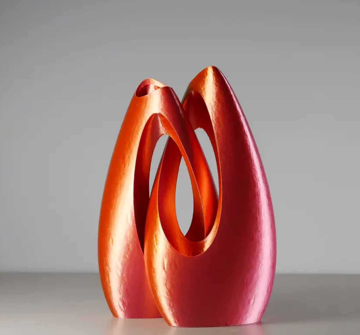 infinity vase modern 3d printed double teardrop design for elegant home decor perfect for flowers & centerpieces