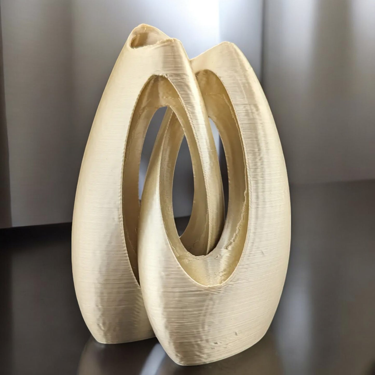 infinity vase modern 3d printed double teardrop design for elegant home decor perfect for flowers & centerpieces