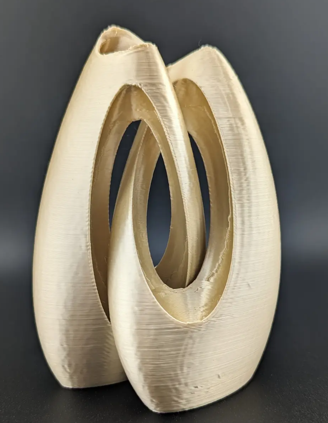 infinity vase modern 3d printed double teardrop design for elegant home decor perfect for flowers & centerpieces