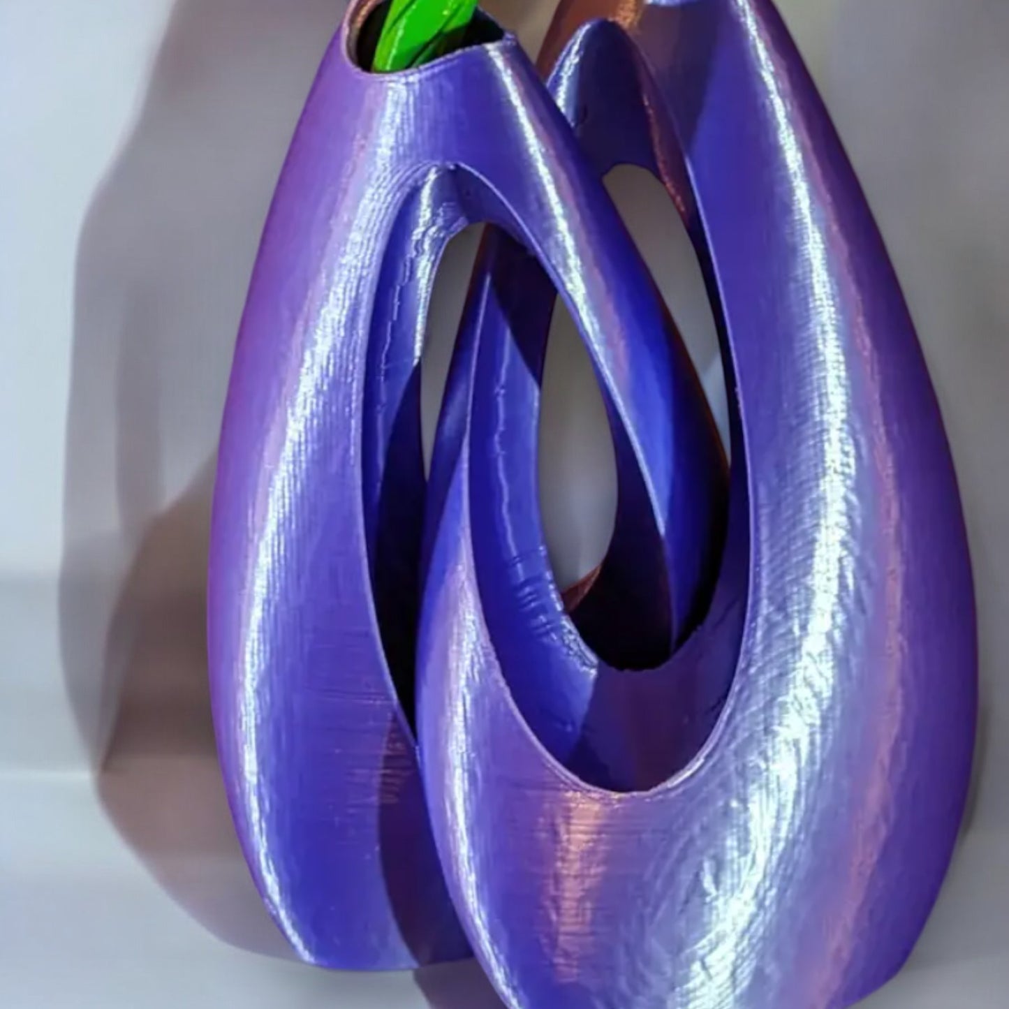 infinity vase modern 3d printed double teardrop design for elegant home decor perfect for flowers & centerpieces