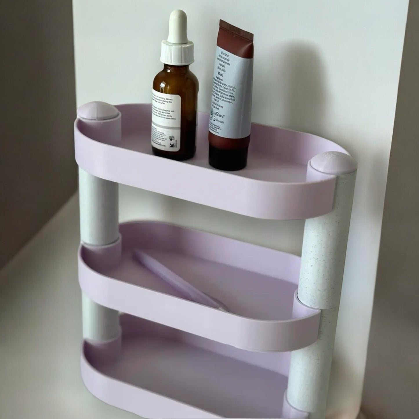 tri shelf tray versatile 3-compartment organizer for clutter-free living