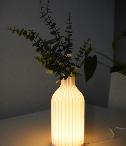 Vase Lamp for Dried & Artificial Flowers – Soft Ambient Table Light, Modern Home Decor, Christmas Gift, Bedside Night Lamp 24 cm