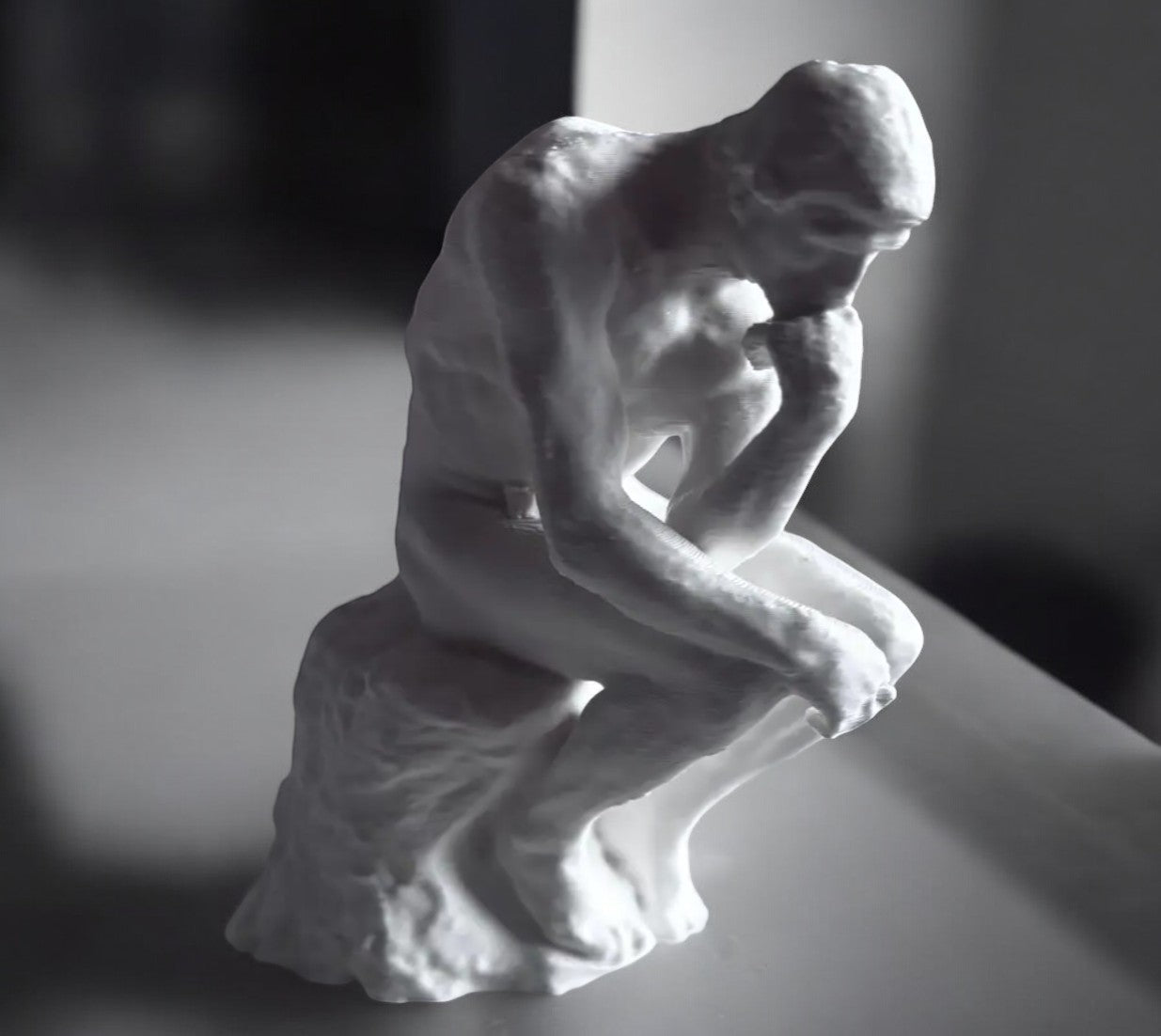 contemplative reflection unique 3d printed statuettes & sculptures made in the uk