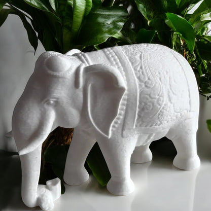 Royal Elephant Statue a beautifully crafted Indian elephant adorned with traditional decorations, inspired by Indian culture and festive celebrations, perfect for adding a touch of elegance and heritage to your decor