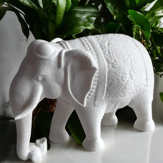Royal Elephant Statue a beautifully crafted Indian elephant adorned with traditional decorations, inspired by Indian culture and festive celebrations, perfect for adding a touch of elegance and heritage to your decor