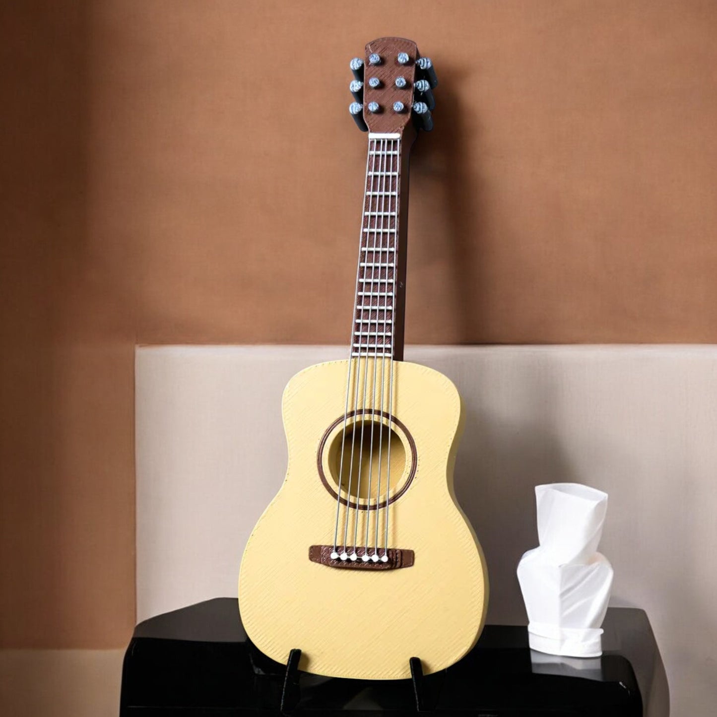 echostrum guitar 3d printed decorative statue with stand for music lovers