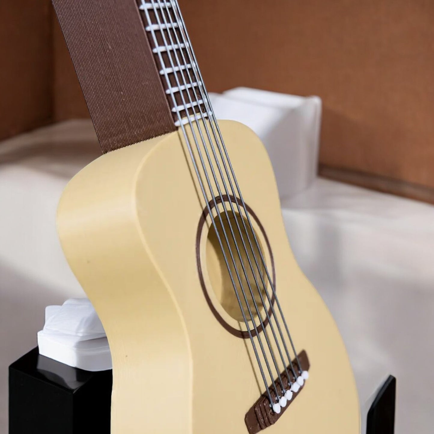 echostrum guitar 3d printed decorative statue with stand for music lovers