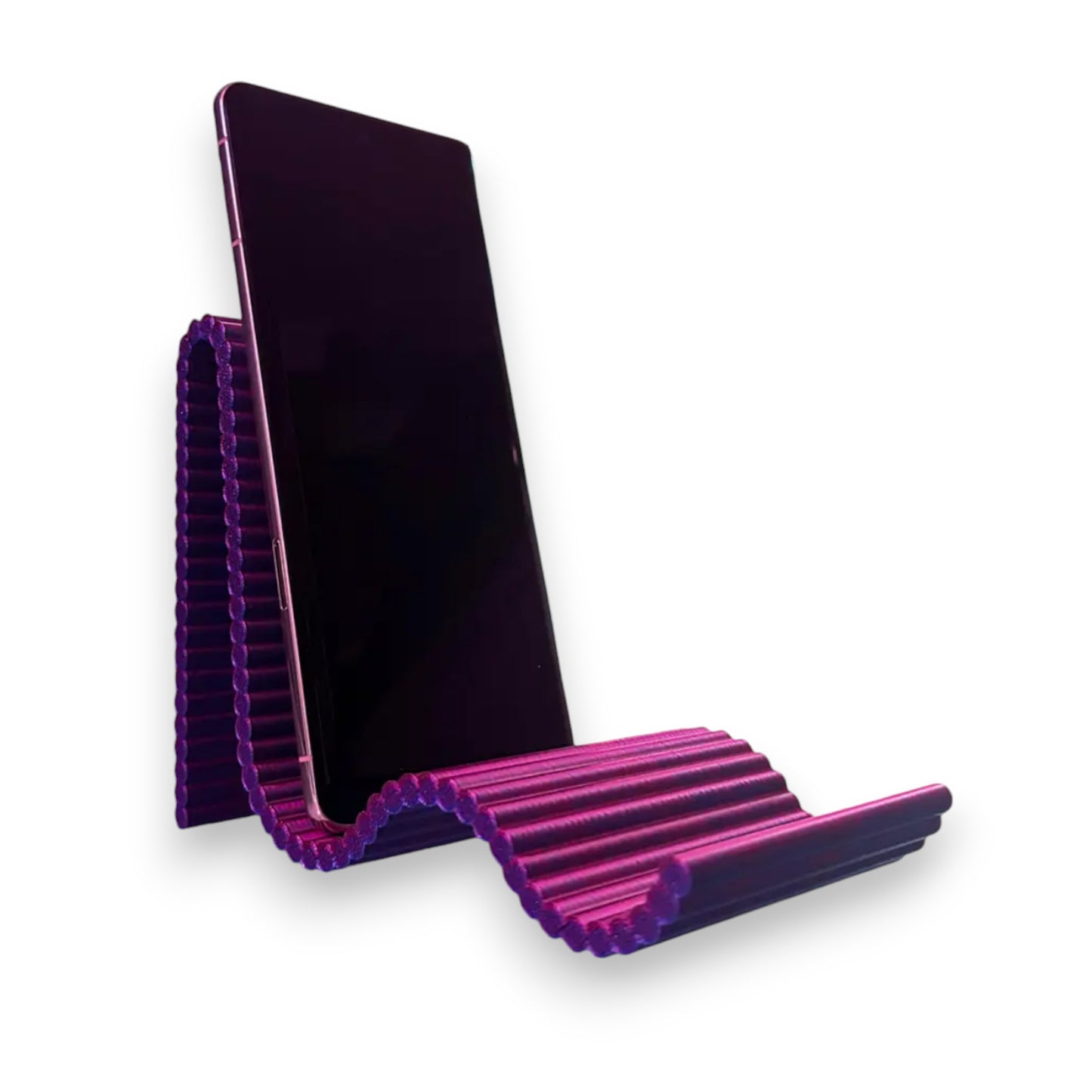 waveline stand 3d printed wavy phone stand for hands-free viewing sleek & modern design