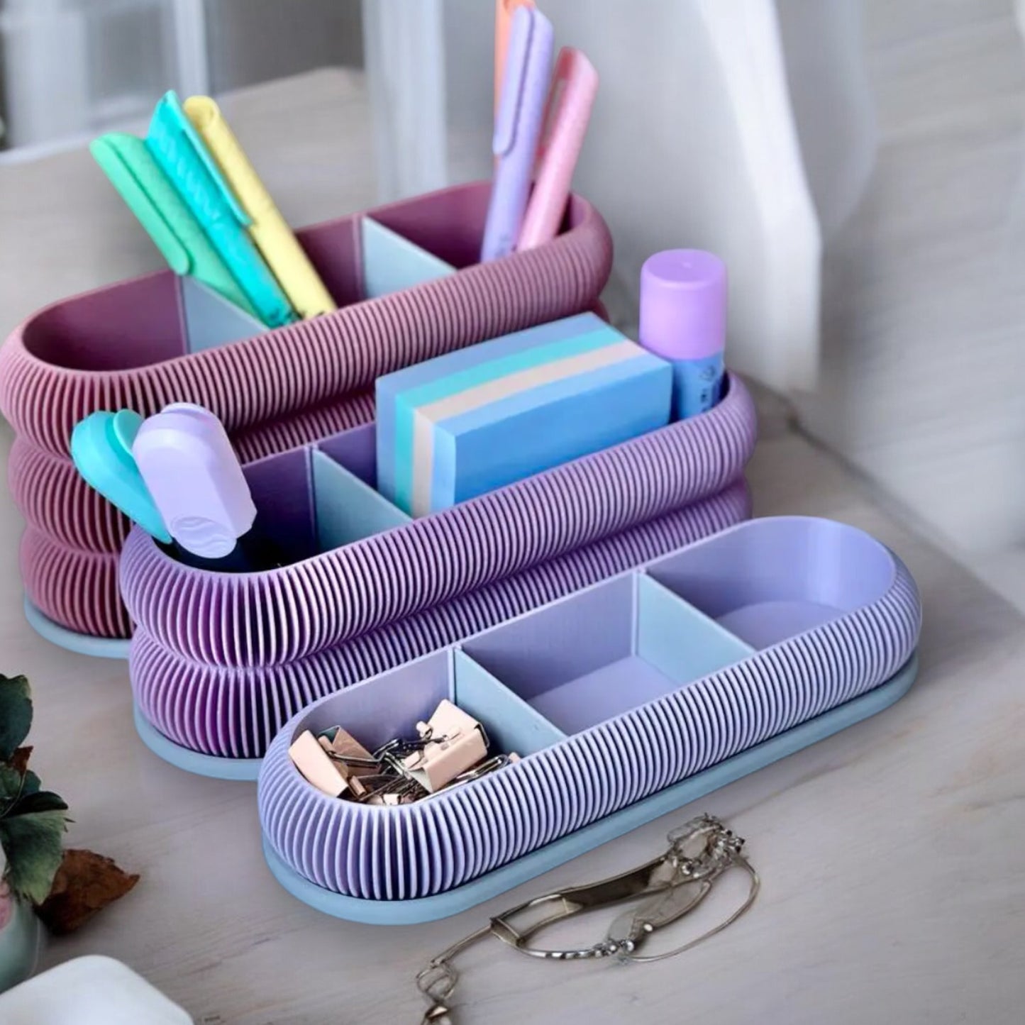 charmnest organizer set elegant desk organizers in 3 sizes for stylish office and home organization