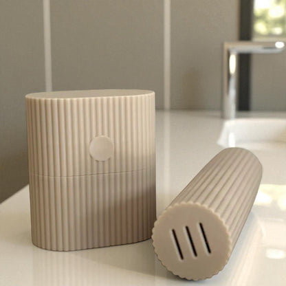A compact and travel-friendly toothbrush and soap holder set, designed to fit neatly in your luggage. Perfect for keeping your hygiene essentials organized and clean while on the go.