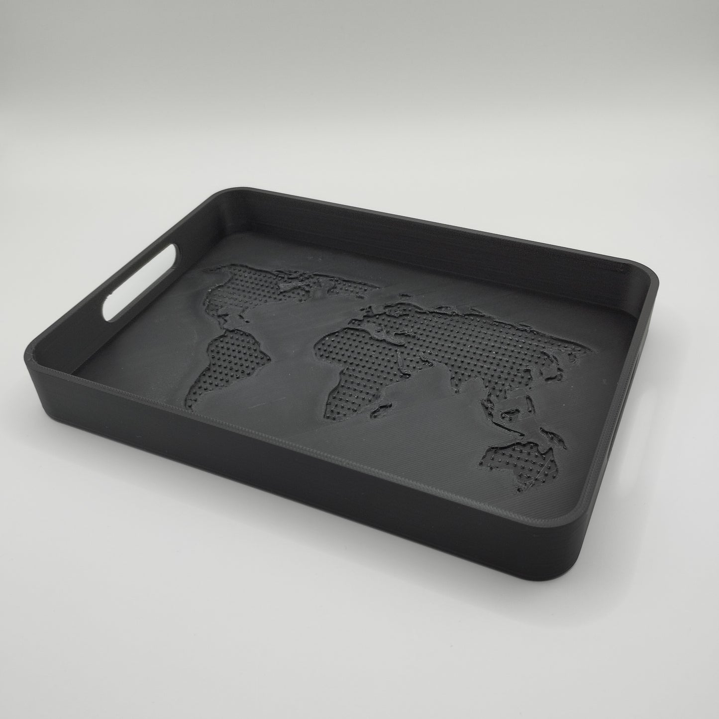 world tray modern designer tray with 3d relief of continents unique decorative tray for home or office