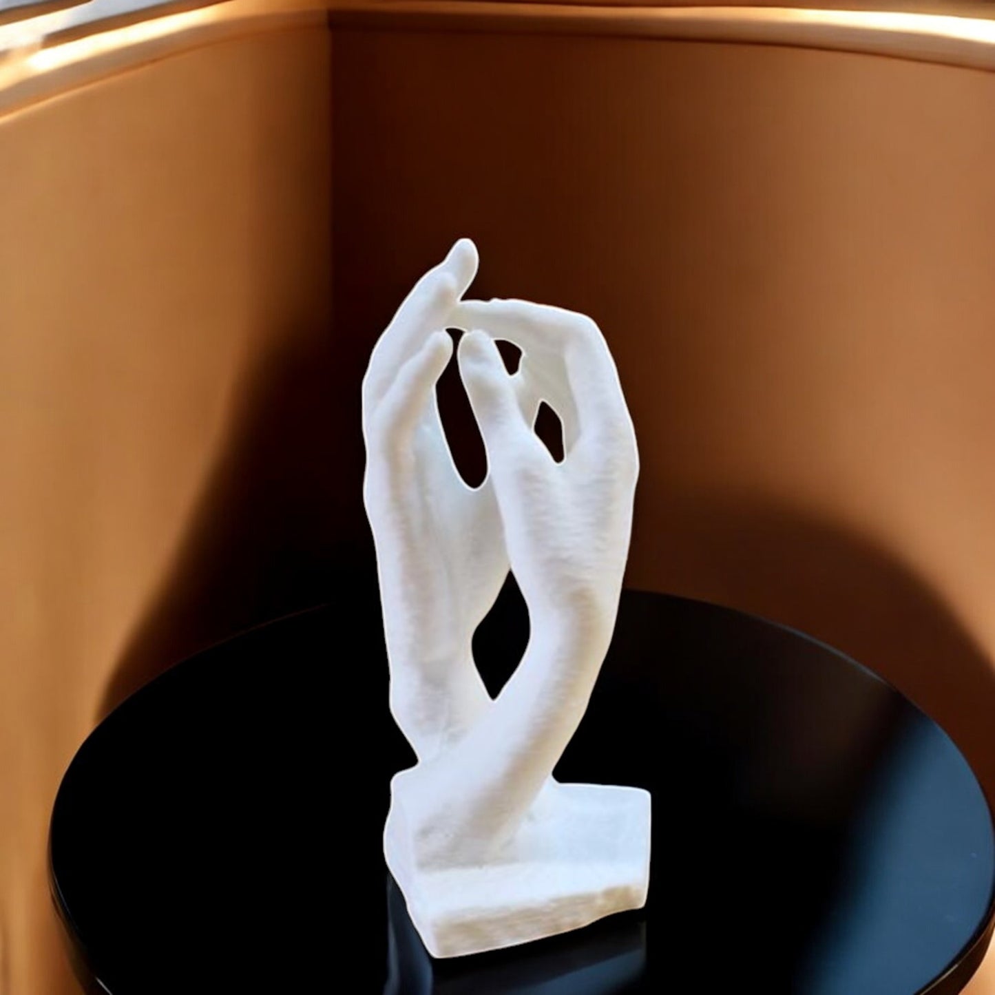 eternal touch sculpture 3d printed male female hands elegant modern art uk made home décor