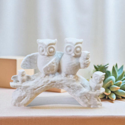 A heartwarming owl family statue symbolizing the unbreakable bond of love and connection, whether in humans or animals. A meaningful decor piece for any space.