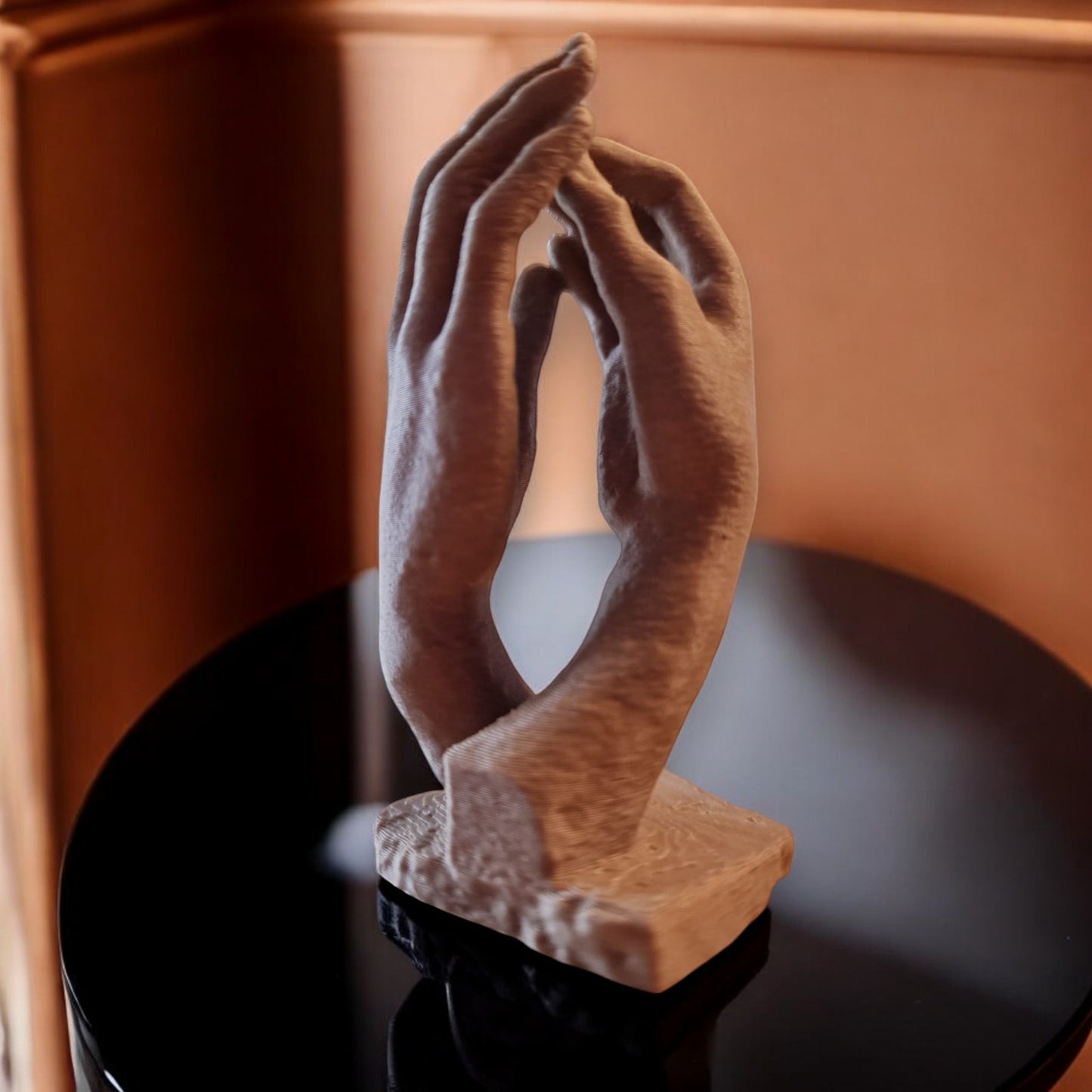 eternal touch sculpture 3d printed male female hands elegant modern art uk made home décor