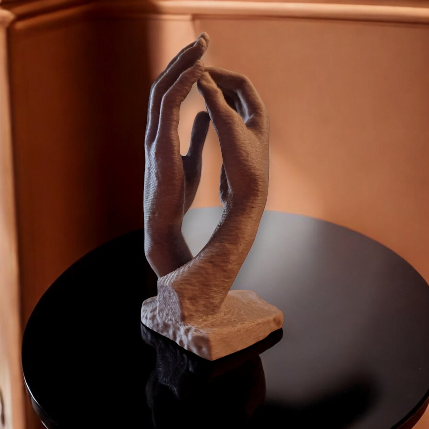 eternal touch sculpture 3d printed male female hands elegant modern art uk made home décor