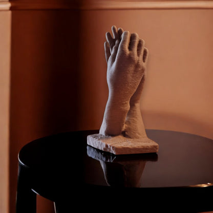 Eternal Touch Sculpture 3D Printed Male Female Hands Elegant Modern Art UK Made Home Décor