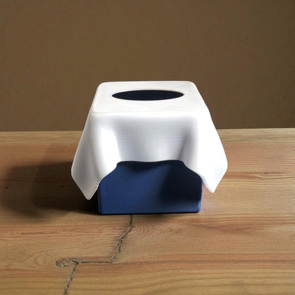 Stylish tissue box cover designed for standard cubic tissue boxes, featuring a modern and sleek design, perfect for home or office use in living rooms, bathrooms, or bedrooms