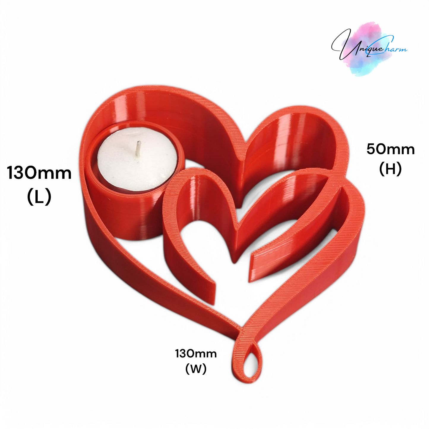 heart candle holder romantic double heart design elegant tealight holder for home decor & special occasions