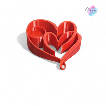 Heart Candle Holder with a romantic double heart design, perfect for tealight candles and creating a warm, elegant ambiance for home decor or special occasions.