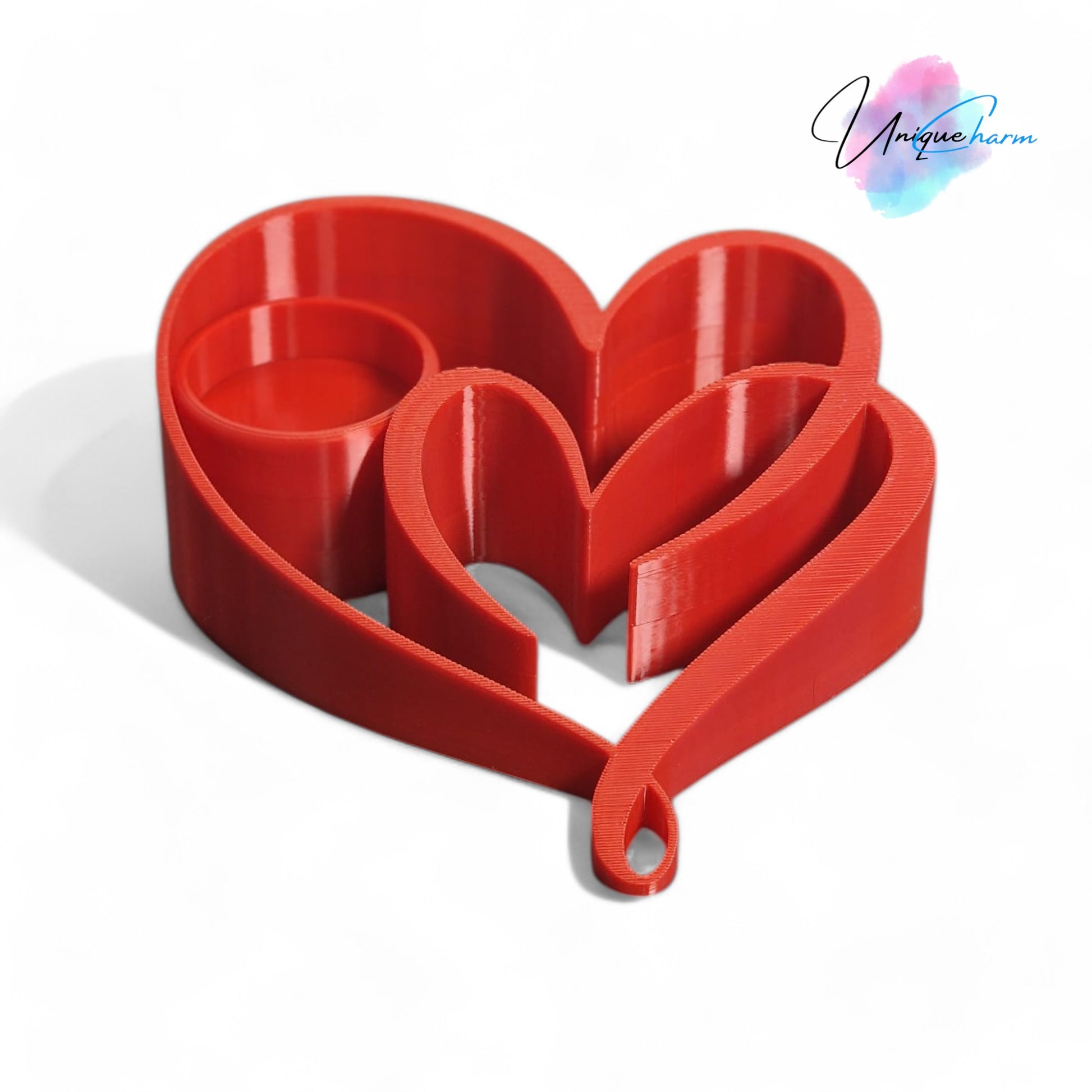 Heart Candle Holder with a romantic double heart design, perfect for tealight candles and creating a warm, elegant ambiance for home decor or special occasions.