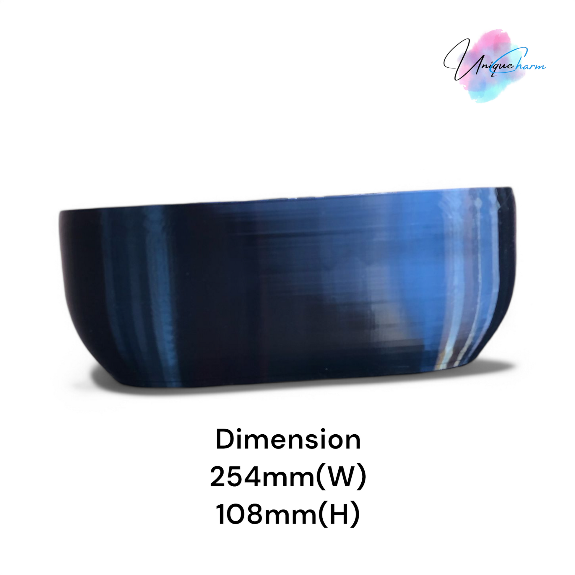 Modern rectangular wall planter with rounded corners, mounted on a wall and planted with fresh herbs like parsley, coriander, and basil. The large 3D printed planter is shown in use indoors, highlighting its sleek design and easy wall-mount installation with screws or tape