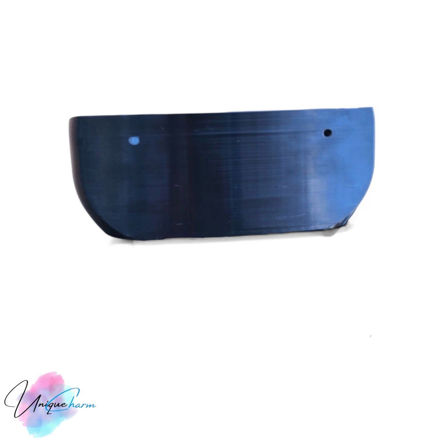 modern rectangular wall planter with rounded corners, mounted on a wall and planted with fresh herbs like parsley, coriander, and basil. the large 3d printed planter is shown in use indoors, highlighting its sleek design and easy wall-mount installation with screws or tape