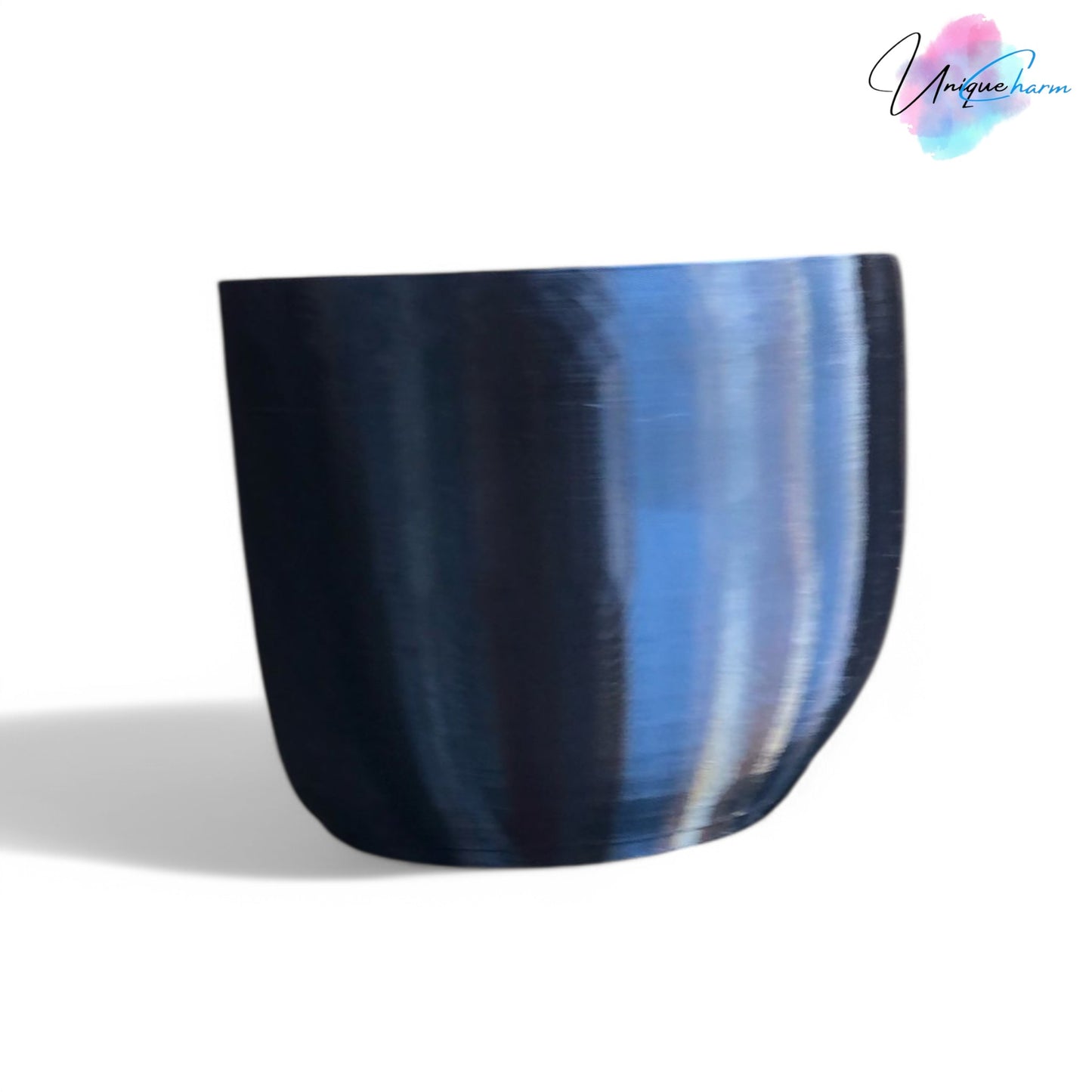 modern rectangular wall planter with rounded corners, mounted on a wall and planted with fresh herbs like parsley, coriander, and basil. the large 3d printed planter is shown in use indoors, highlighting its sleek design and easy wall-mount installation with screws or tape