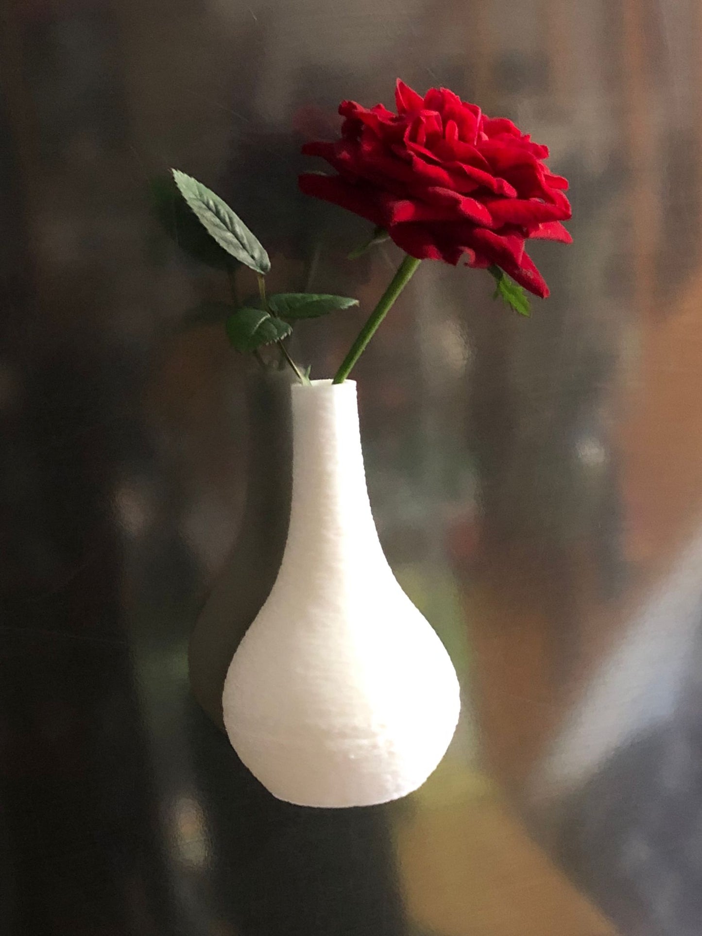 set of 5 colorful mini magnetic vases on a fridge, each holding small wildflowers, perfect for fridge decor, tiny flower holder, or gift for mom.
