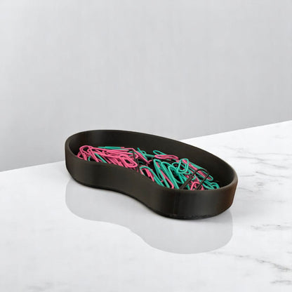 Set of two bean shaped desk organizers in different sizes for tidy and stylish storage.