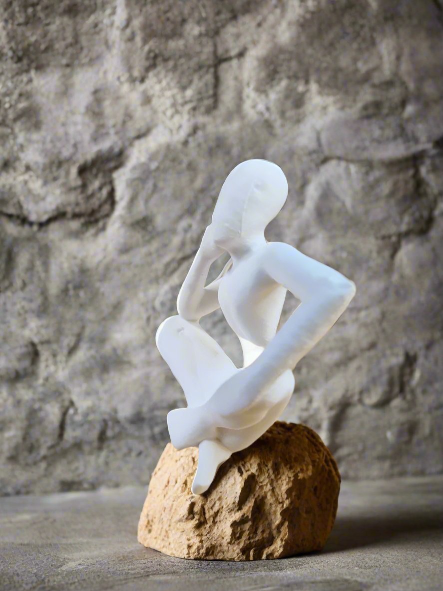 harmony meditation statue 3d printed meditating silhouette calm & peaceful home decor uk made