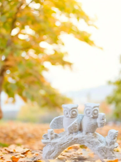 Whispering Owl Family 3D Printed Owl Sculpture Heart warming Home Décor UK Made