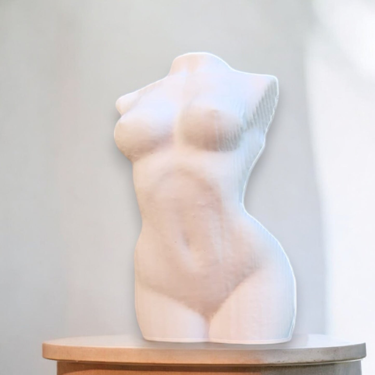 allure bust 3d printed elegant lady sculpture sensual home décor, uk made