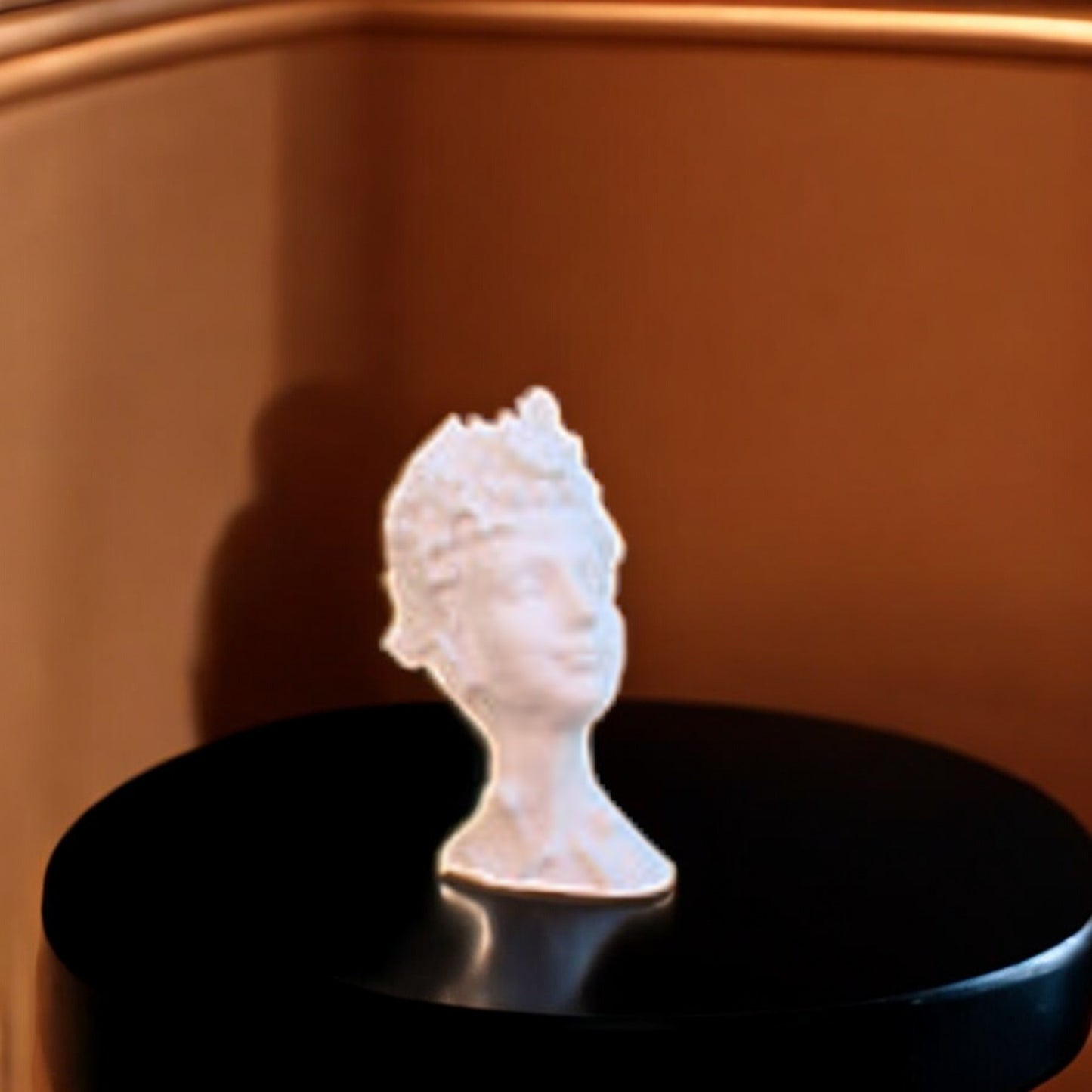 floral grace bust 3d printed lady sculpture with flower hair elegant home decor uk made