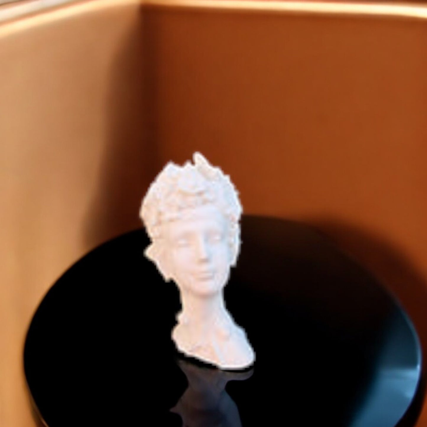 floral grace bust 3d printed lady sculpture with flower hair elegant home decor uk made