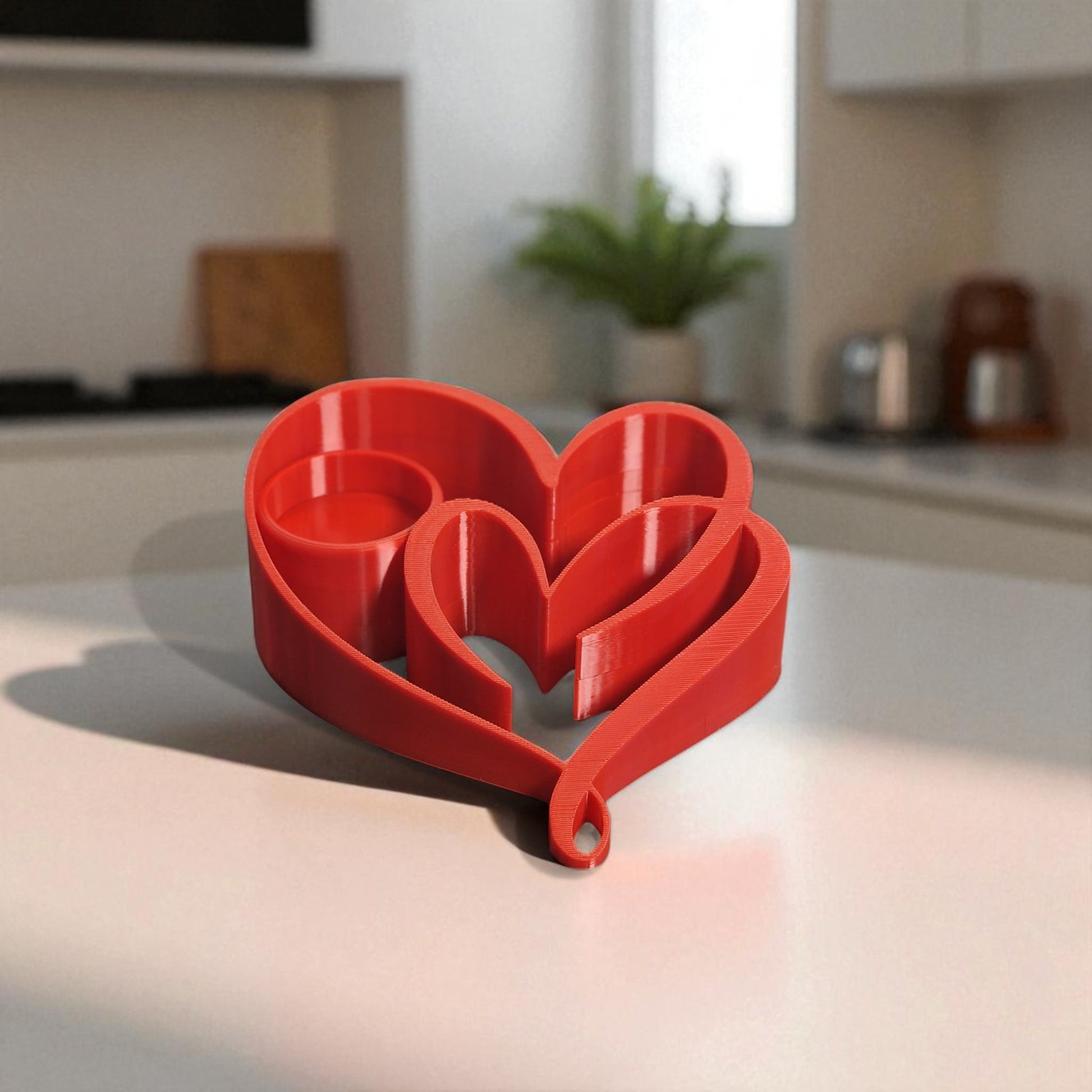 Heart Candle Holder with a romantic double heart design, perfect for tealight candles and creating a warm, elegant ambiance for home decor or special occasions.