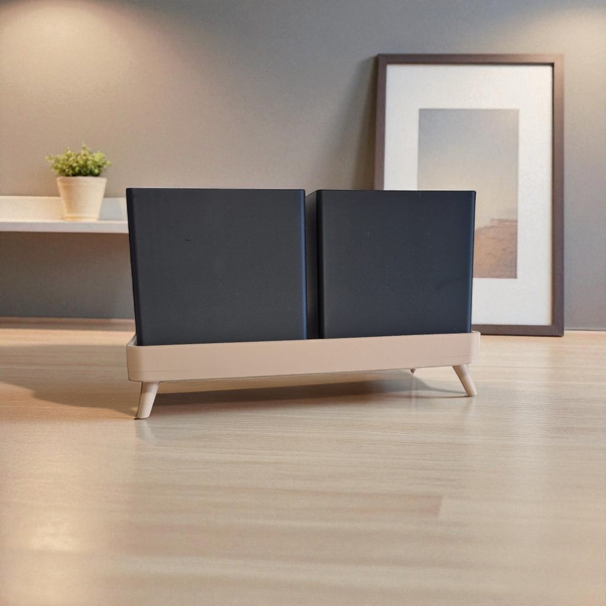 Planter a versatile planter available in a single-piece design with a tray or a twin planter set with a shared tray, both featuring trays with raised feet for stability and style, perfect for growing herbs indoors or outdoors.