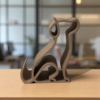 3D printed pink dog-shaped phone holder for desk, used to support a smartphone, tablet, or Kindle, ideal for pet lovers and home office decor