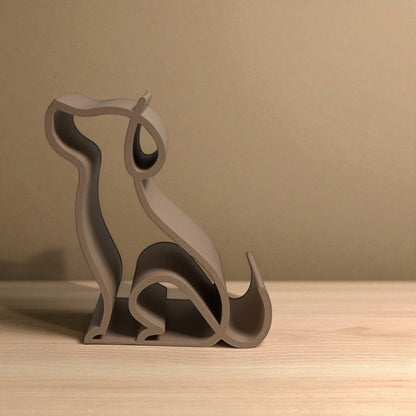 3D printed pink dog-shaped phone holder for desk, used to support a smartphone, tablet, or Kindle, ideal for pet lovers and home office decor