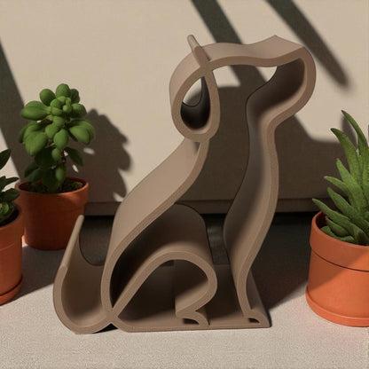 3D printed pink dog-shaped phone holder for desk, used to support a smartphone, tablet, or Kindle, ideal for pet lovers and home office decor