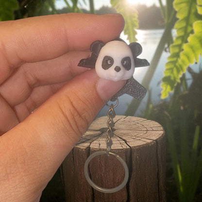 Panda Keychain Adorable 3D Panda Bear Keychain Accessory, Perfect Gift for Animal Lovers