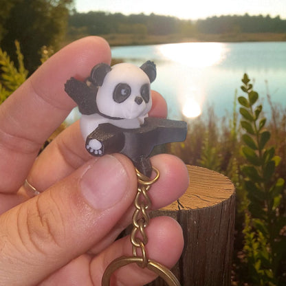Panda Keychain Adorable 3D Panda Bear Keychain Accessory, Perfect Gift for Animal Lovers