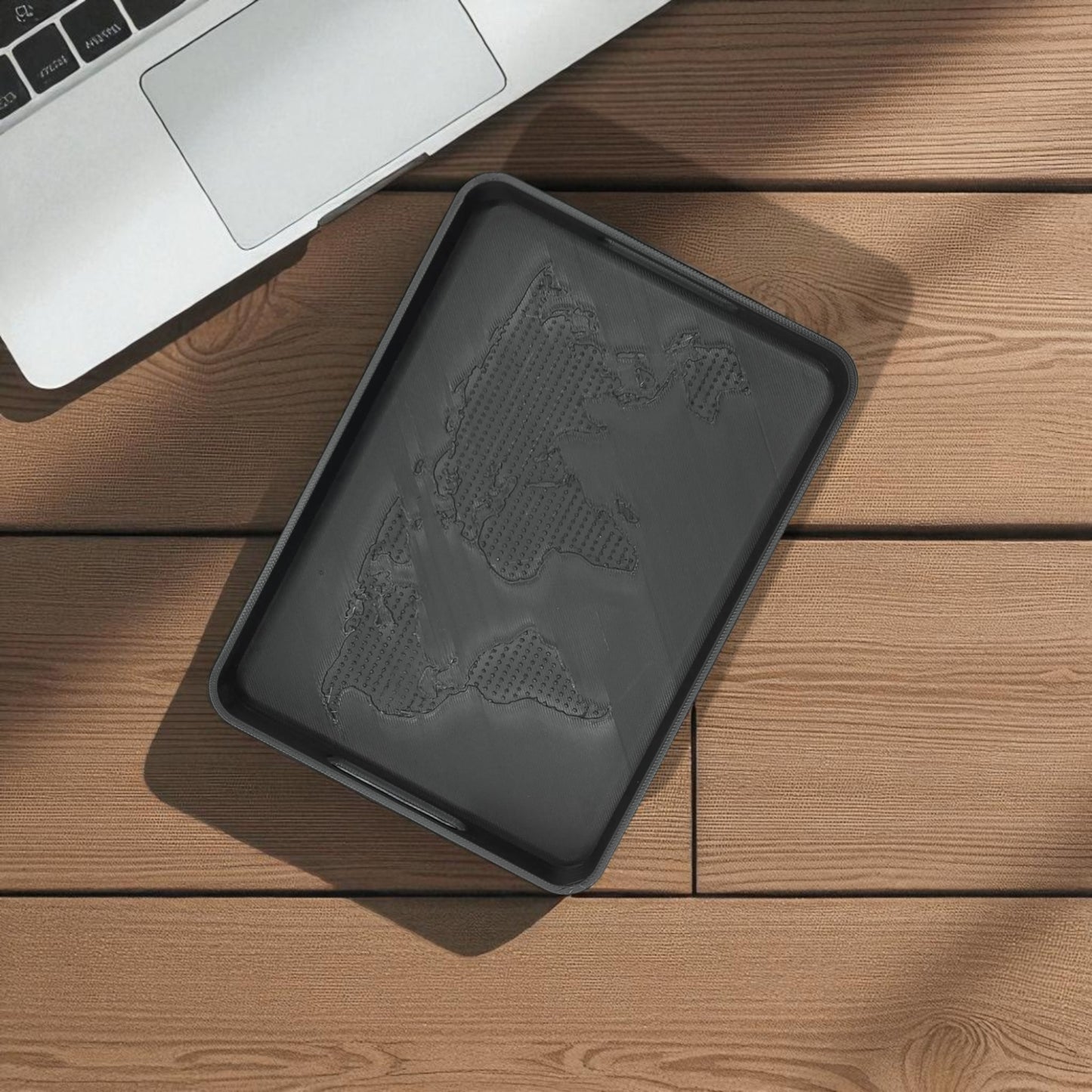 world tray modern designer tray with 3d relief of continents unique decorative tray for home or office