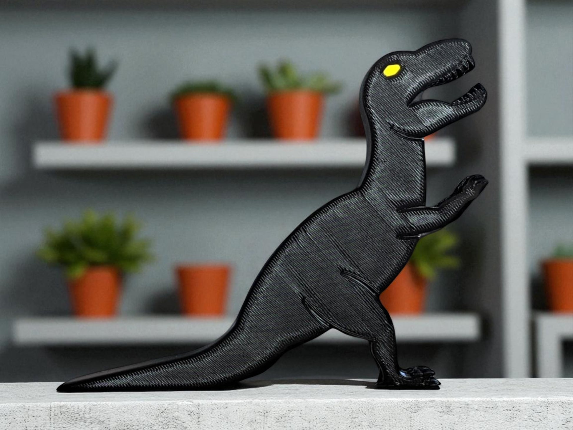 A playful Dino Door Stopper designed in the shape of a dinosaur, adding a fun and functional touch to any room. This unique door stopper keeps doors in place with a charming prehistoric flair