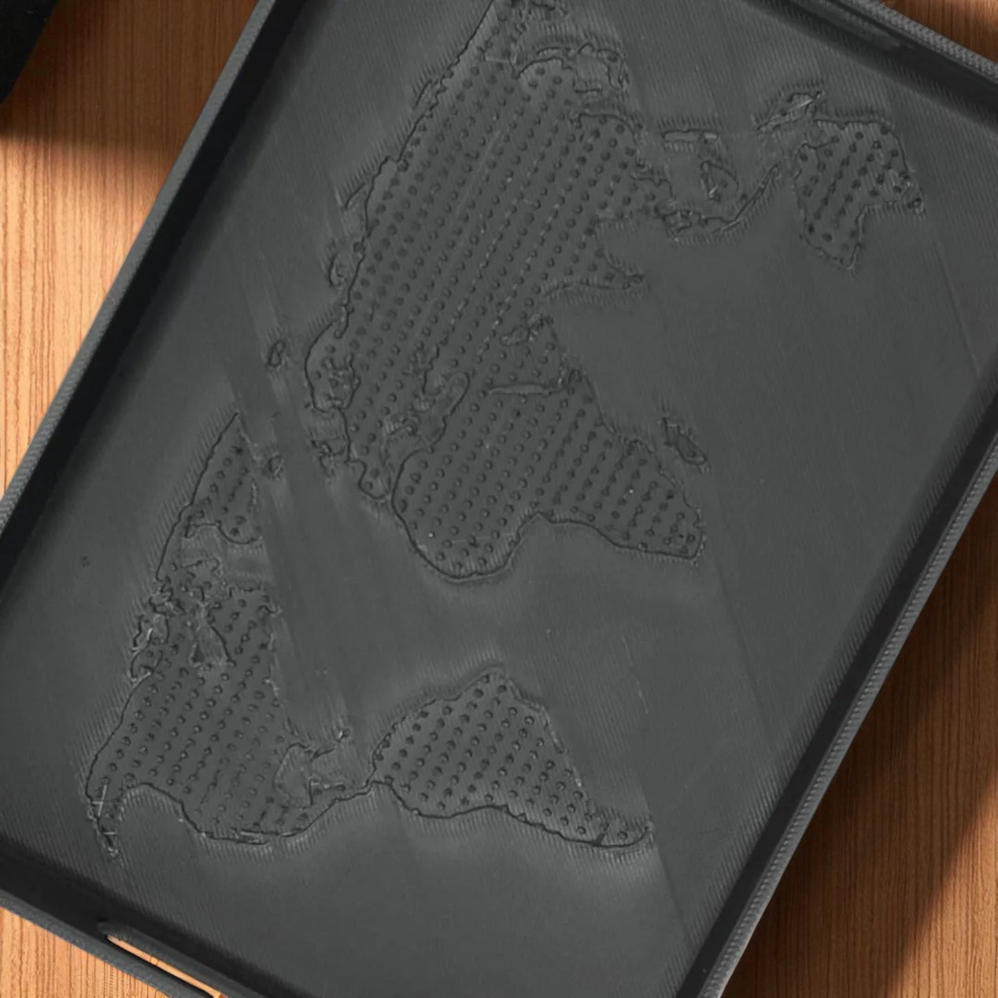 world tray modern designer tray with 3d relief of continents unique decorative tray for home or office
