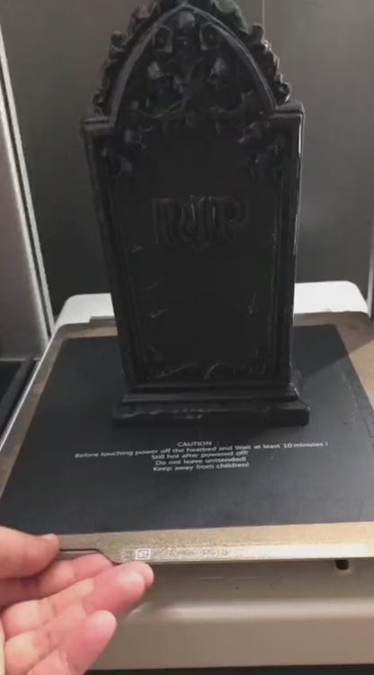 Gothic Gravestone Halloween Decor | RIP Tombstone Prop | Spooky Table Decoration | Gothic Home Accent | Haunted House Ornament