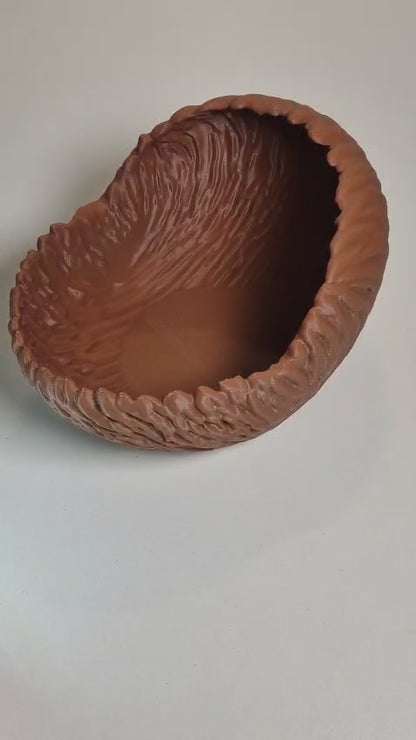 Walnut Bowl Key Tray, Candy Dish, Nut Bowl, Decorative Wooden-Style Trinket Holder, Rustic Home Décor Gift