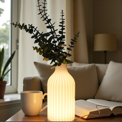 Vase Lamp for Dried & Artificial Flowers – Soft Ambient Table Light, Modern Home Decor, Christmas Gift, Bedside Night Lamp 24 cm